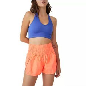 Free People the Way Home Shorts - Neon Coral